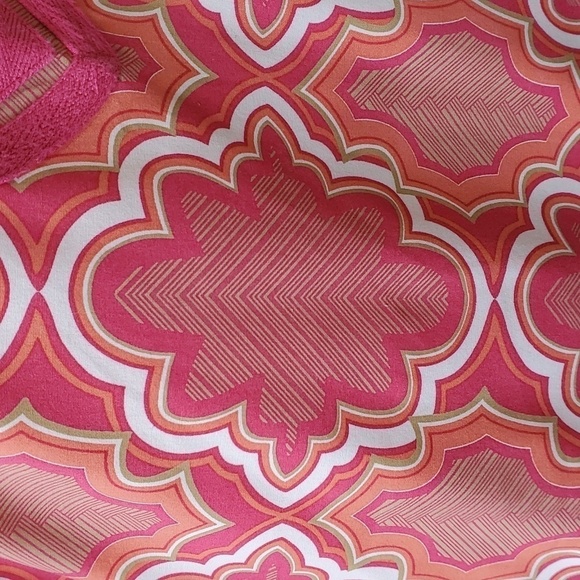 DANA BUCHMAN TUNIC TOP. Pinkand peach size XS. Long sleeves. - Picture 3 of 9